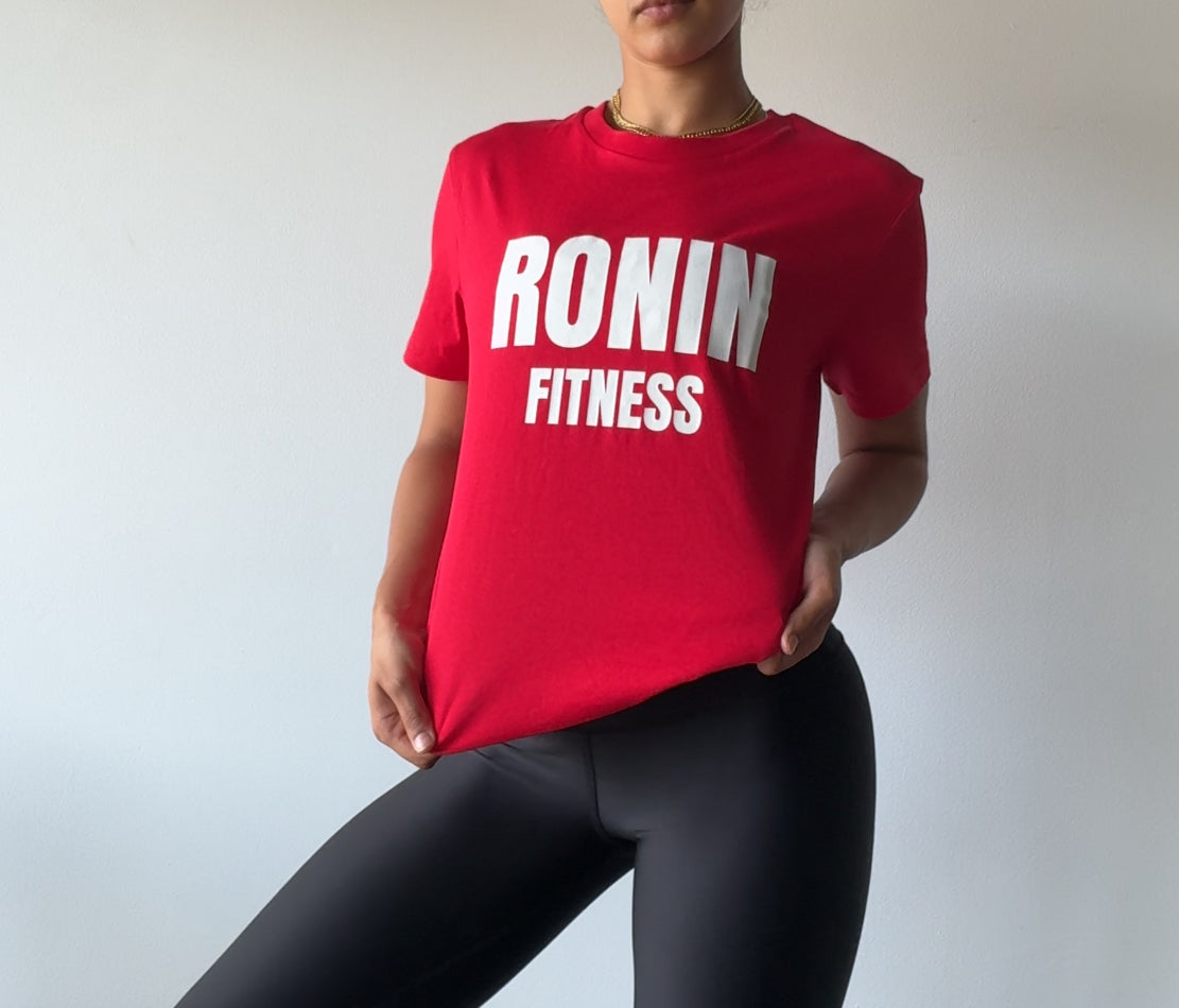 Ronin Fitness T-Shirt - Rouge / Blanc