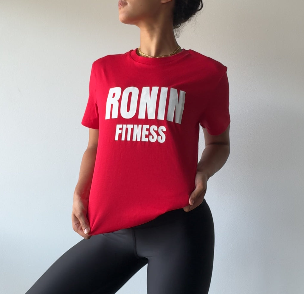 Ronin Fitness T-Shirt - Rouge / Blanc